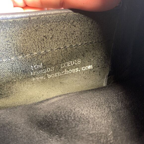 Born Men’s Allan Black Leather Driving Slip-On Loafers Size 10M - Picture 9 of 11